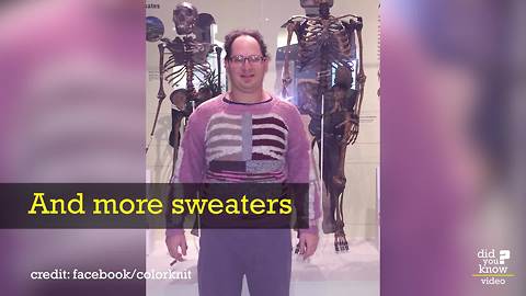 This Adorable Guy Knits Sweaters Of The Places He's Going To Visit