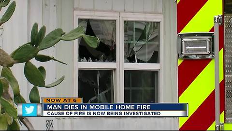 Man dies in mobile home fire