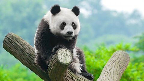 Panda and bamboo