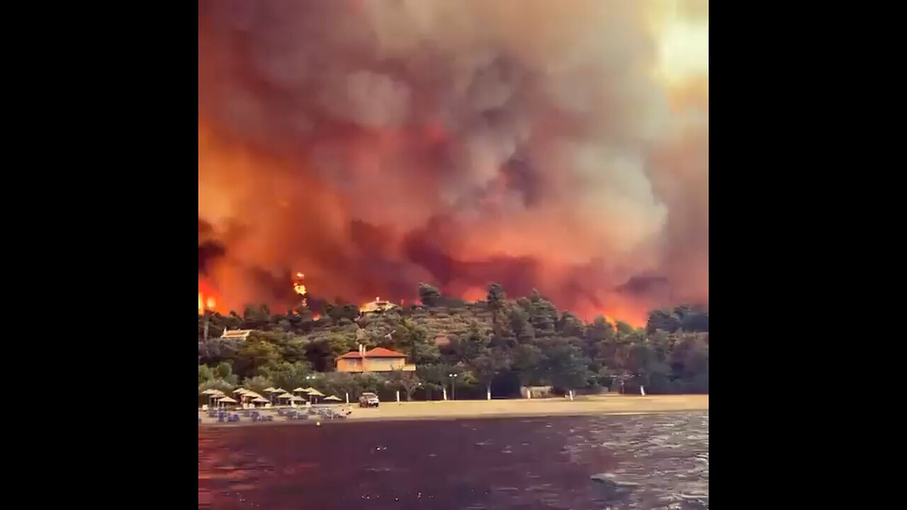 The MSM said the wildfires in Greece 🇬🇷 were due to 'climate change'.