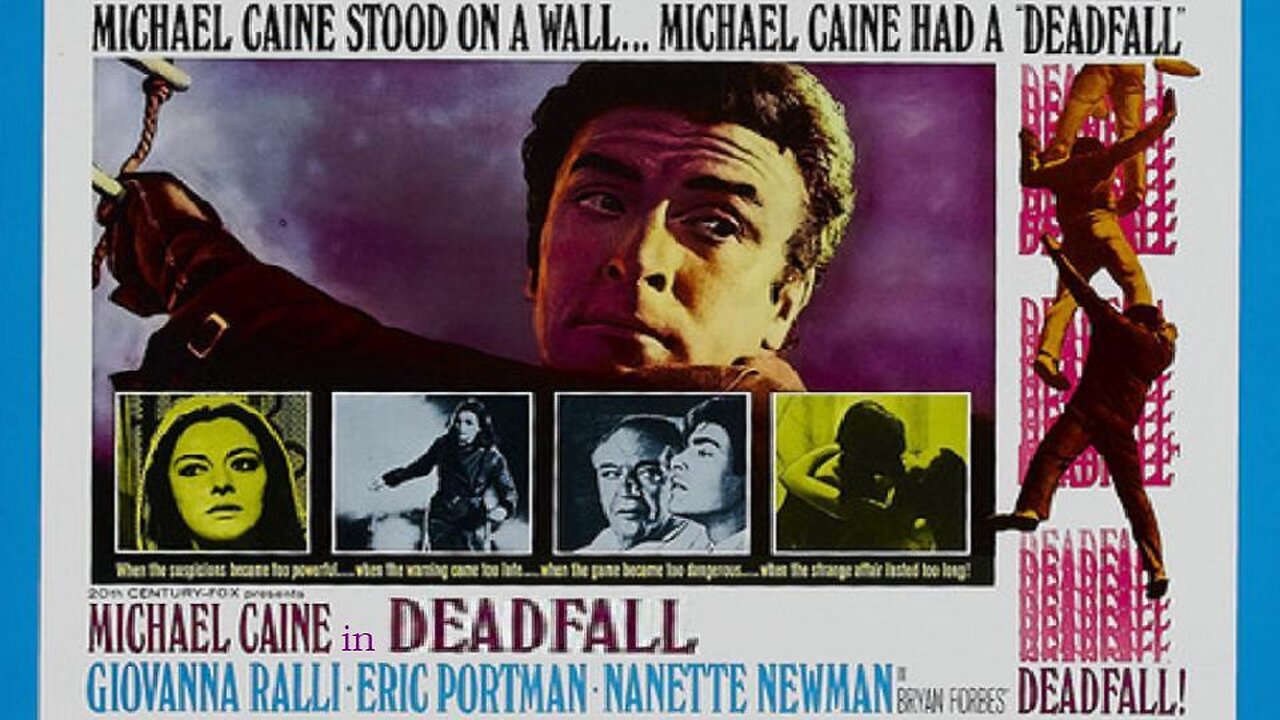 DEADFALL 1968 Michael Caine is Cat Burglar Plotting to Take Millions in Diamonds FULL MOVIE HD & W/S