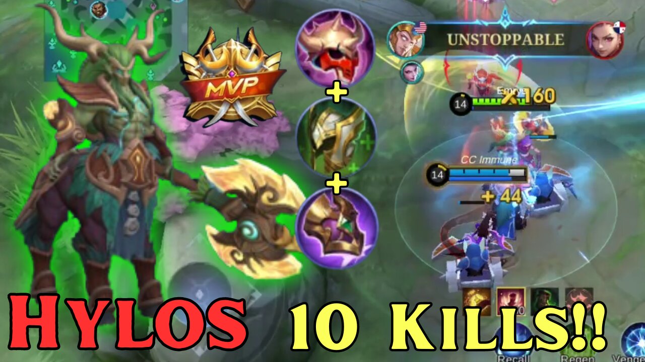 10 Kills! 11 Assits! MVP! Hylos Roaming Build! | MLBB | Mobile Legends | Mobile Legends: Bang Bang |