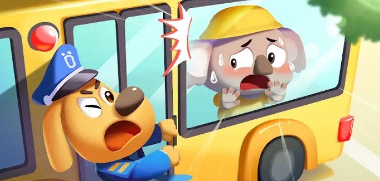 Baby's Trapped in the Bus | Safety Cartoon | Police Cartoon | Kids Cartoon | Sheriff Labrador