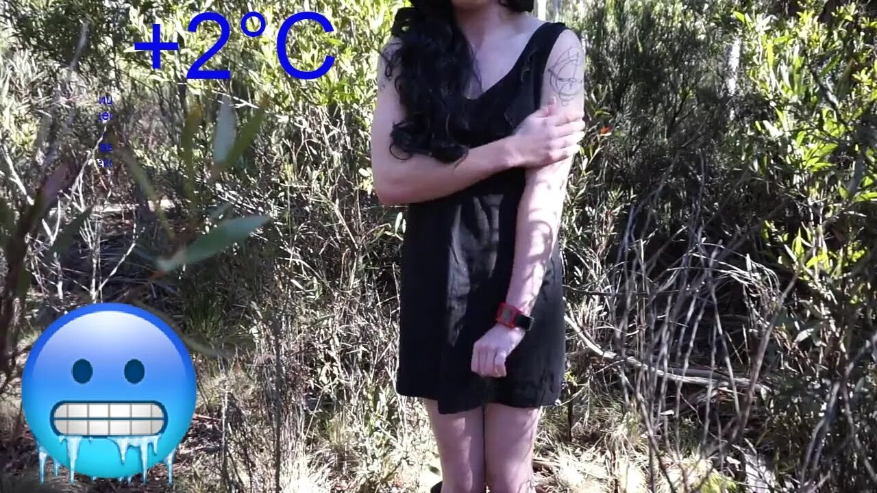 Girl frozen is shivering from the cold | Part 1 (2°C)
