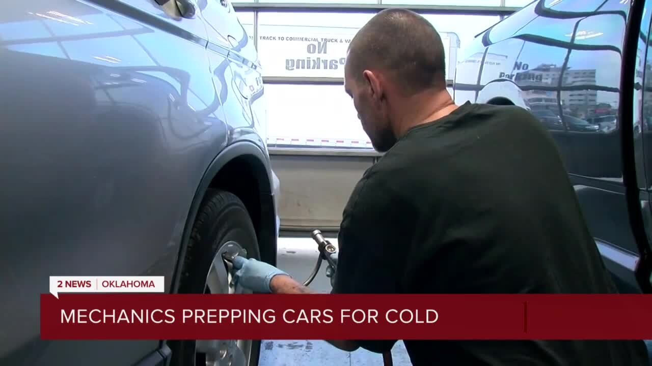 Tulsa area mechanics prepping cars for extreme cold