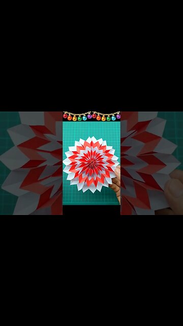 🌲Low budget Christmas ornaments🌲3D paper snowflake❄Christmas tree decorations #crafts #snowflake
