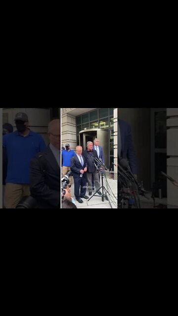 JUST NOW — Bannon makes a statement outside the courthouse