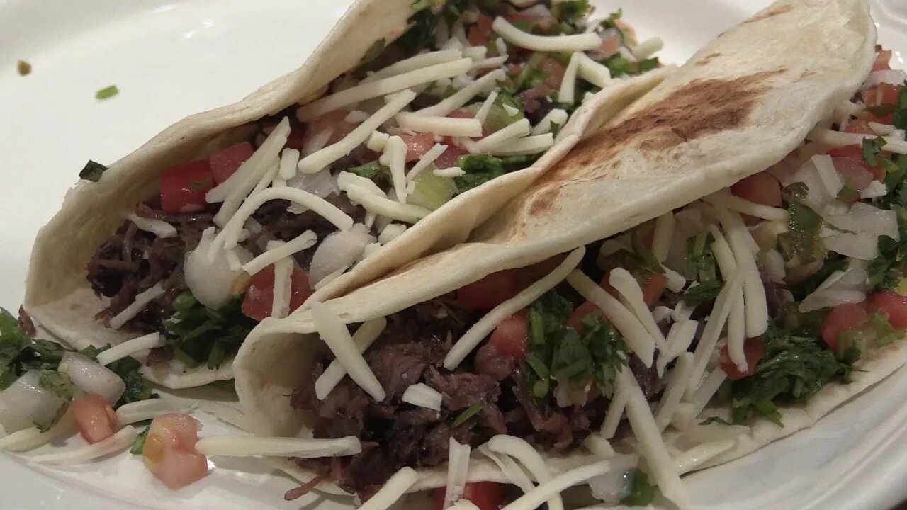 Homemade Barbacoa Tacos -- Mesquite Smoked Beef Cheeks