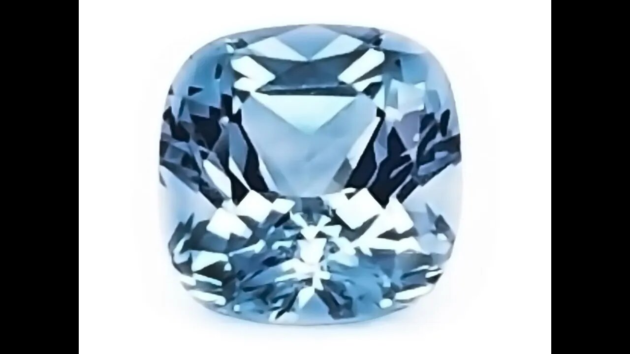 Square Cushion Cut Chatham Aqua Spinel