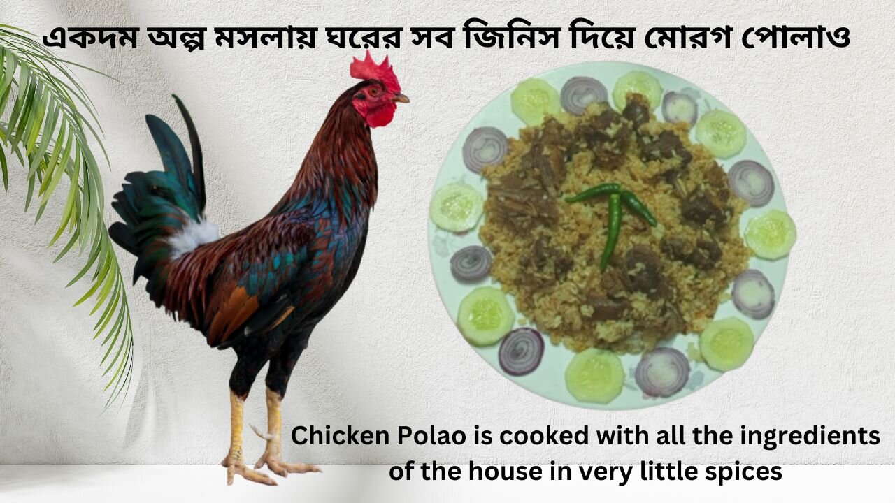 Chicken Polao is cooked with all home ingredients with very little spices