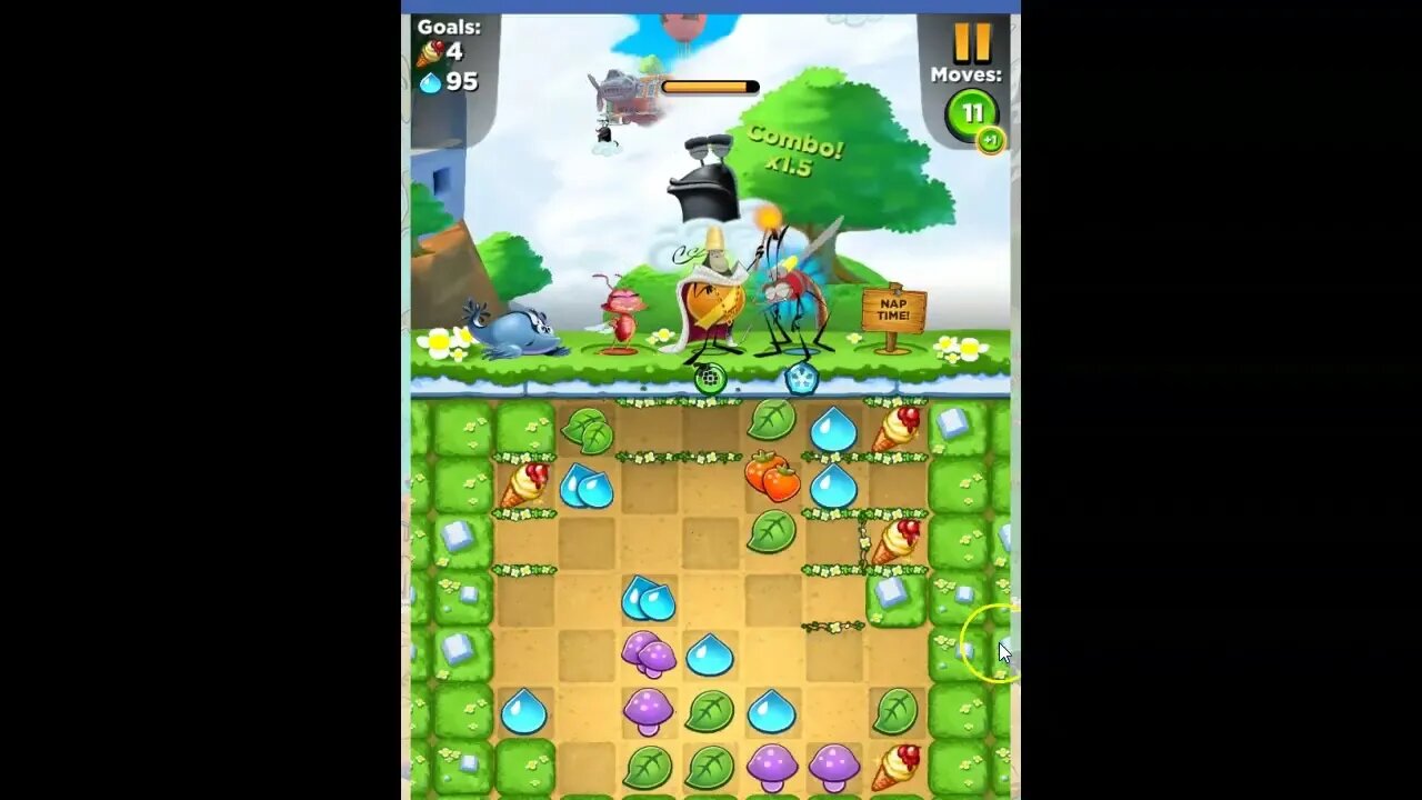 Best Fiends Talkthrough, Level 564: Slimy Sky Apples