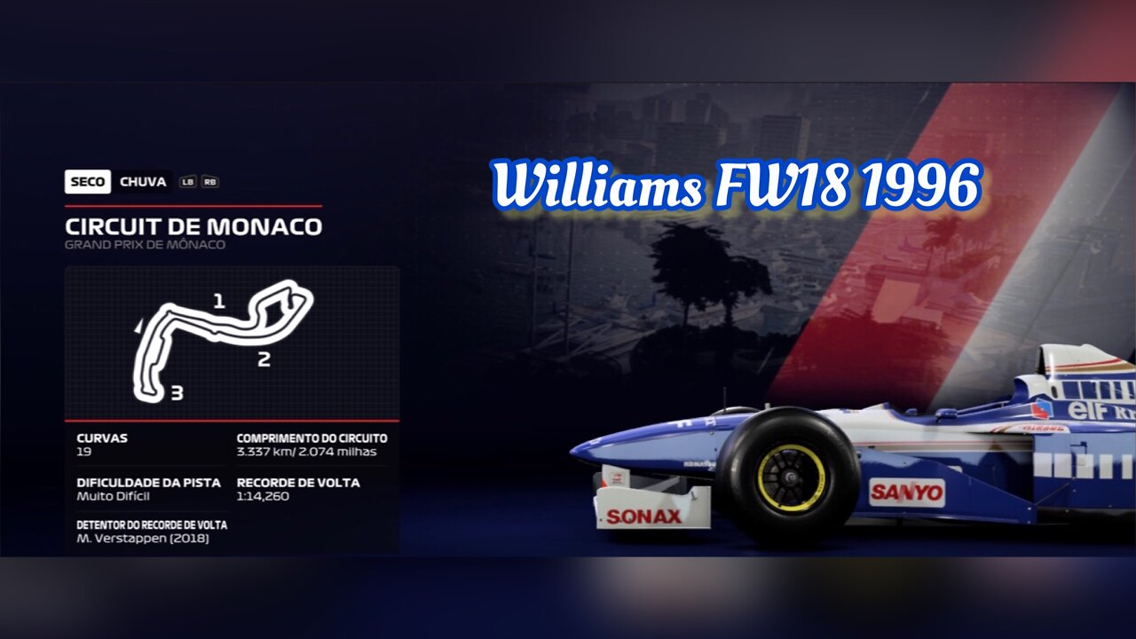 Clássicos da F1 - Williams 1996 FW18 - circuito: Mônaco #f1 #Williams #canalgameseoficial