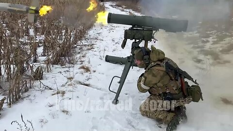 Russian Special forces destroy a Ukrainian tank with Kornet ATGM in the Kupyansk direction