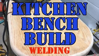 Kitchen Bench Build - Welding the Legs Up - Outside My Garage doing Little Welding