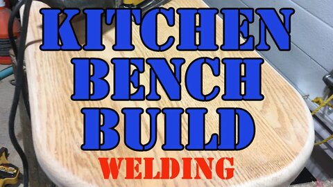 Kitchen Bench Build - Welding the Legs Up - Outside My Garage doing Little Welding