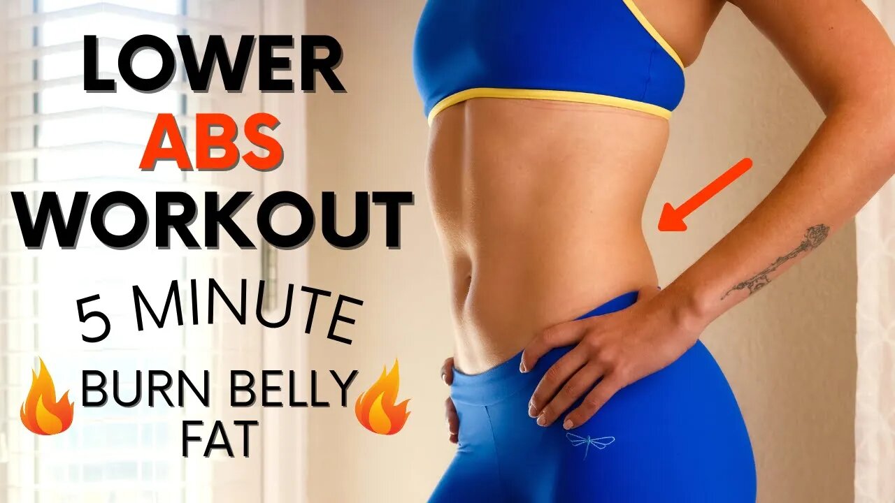 Lower Abs Fat Burning 🔥 Stubborn Belly Workout, No Equipment