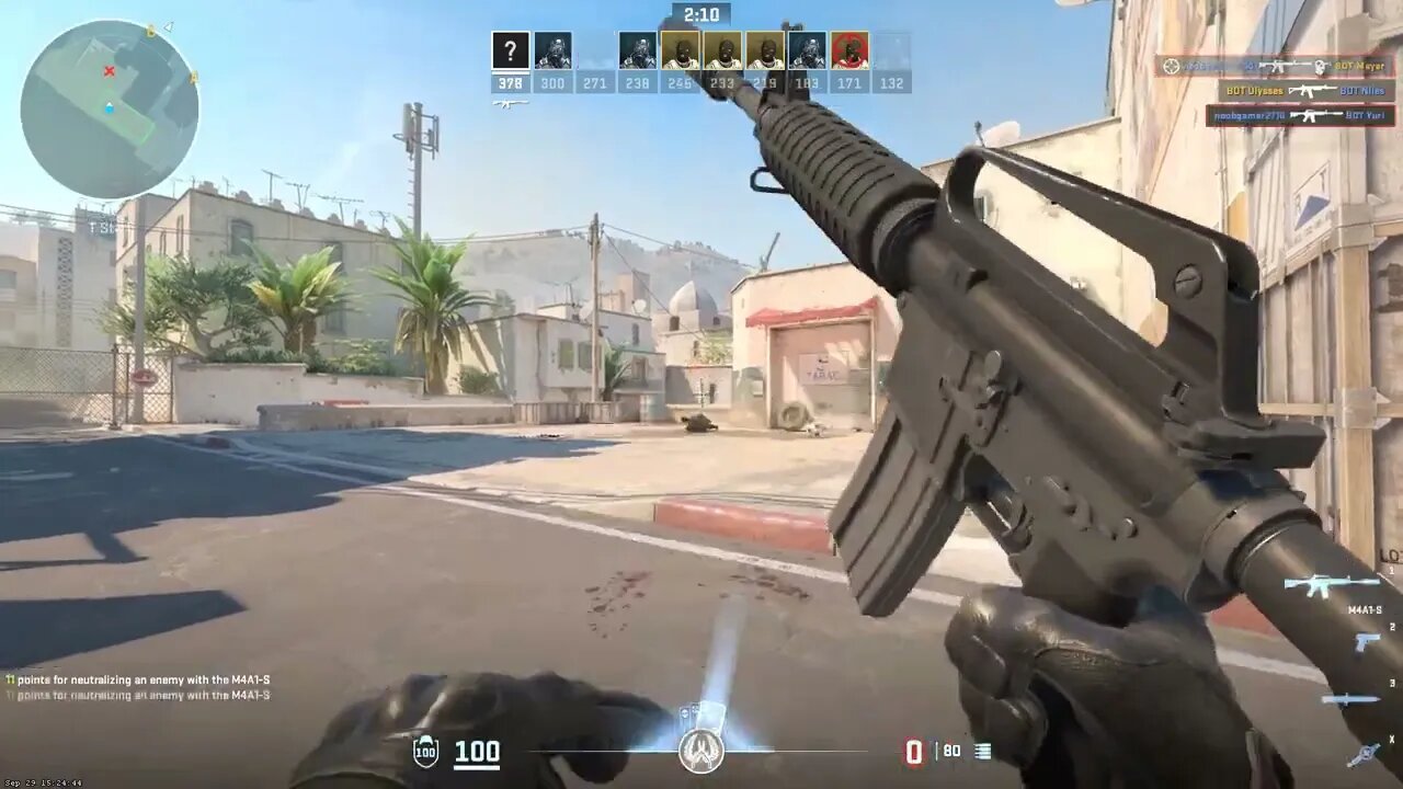 "🔫 CS 2 Dust 2 Mayhem: Hard Bots Turn Everyone into Targets! 💥🎯 #CS2Chaos"