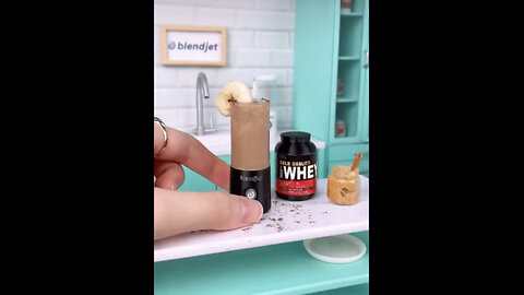 ASMR PROTEIN BANANA SHAKE TINY KITCHEN