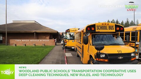 Woodland Public Schools' transportation cooperative uses deep cleaning techniques, new rules, and te