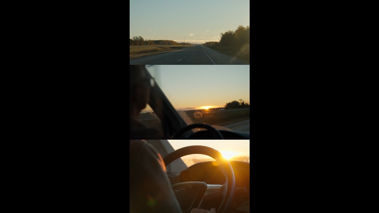 Sunrise on Winnipeg highway❤️