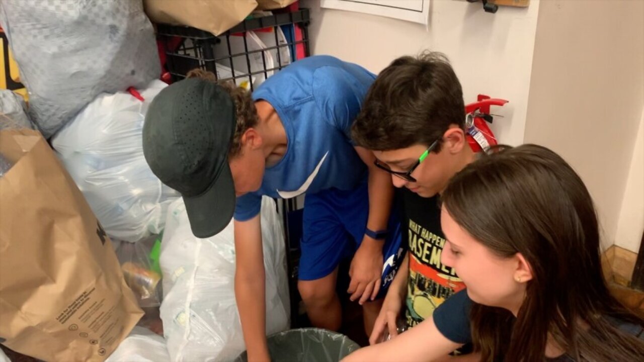 Hoover Middle School students wrapping up their school year by spreading kindness
