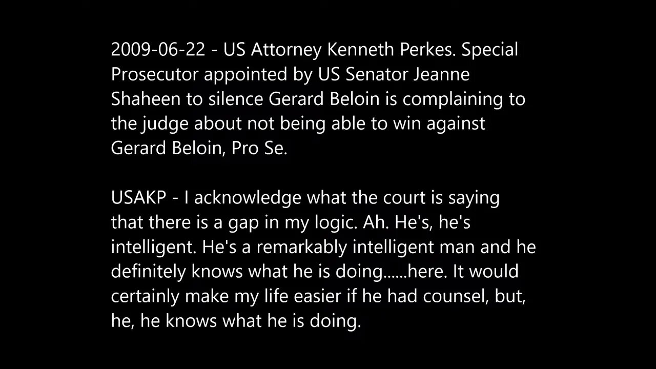 2009-06-22 - US ATT PERKES LOOSING TO PRO SE ATT A REMARKABLY INTELLIGENT MAN