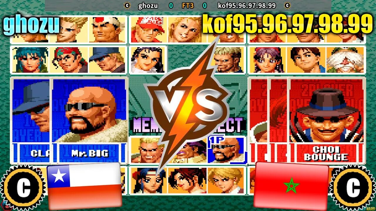 The King of Fighters '96 (ghozu Vs. kof95.96.97.98.99) [Chile Vs. Morocco]