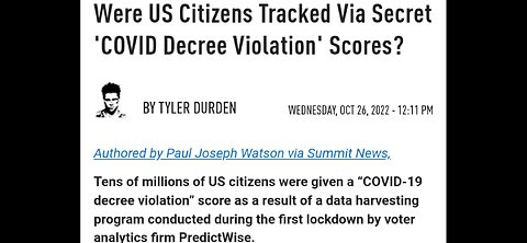 Tens of millions of Americans given a violation during lockdown 2020 and you never knew.
