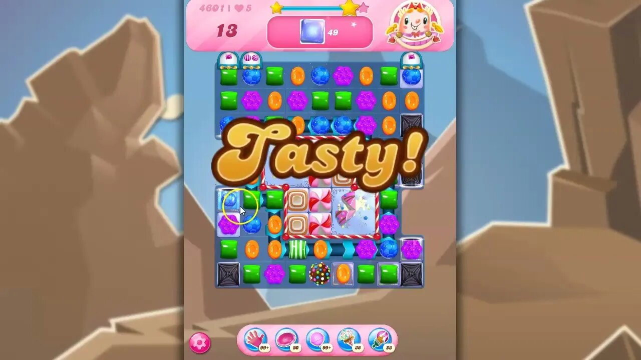 Candy Crush Level 4601 Talkthrough, 33 Moves 0 Boosters