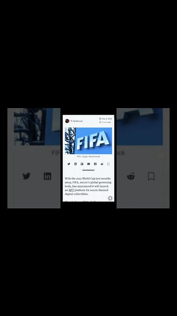 FIFA Launches NFT Platform on Algorand in Run-Up to World Cup #cryptomash #nft #viral #trending
