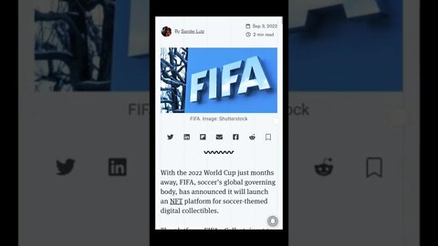 FIFA Launches NFT Platform on Algorand in Run-Up to World Cup #cryptomash #nft #viral #trending