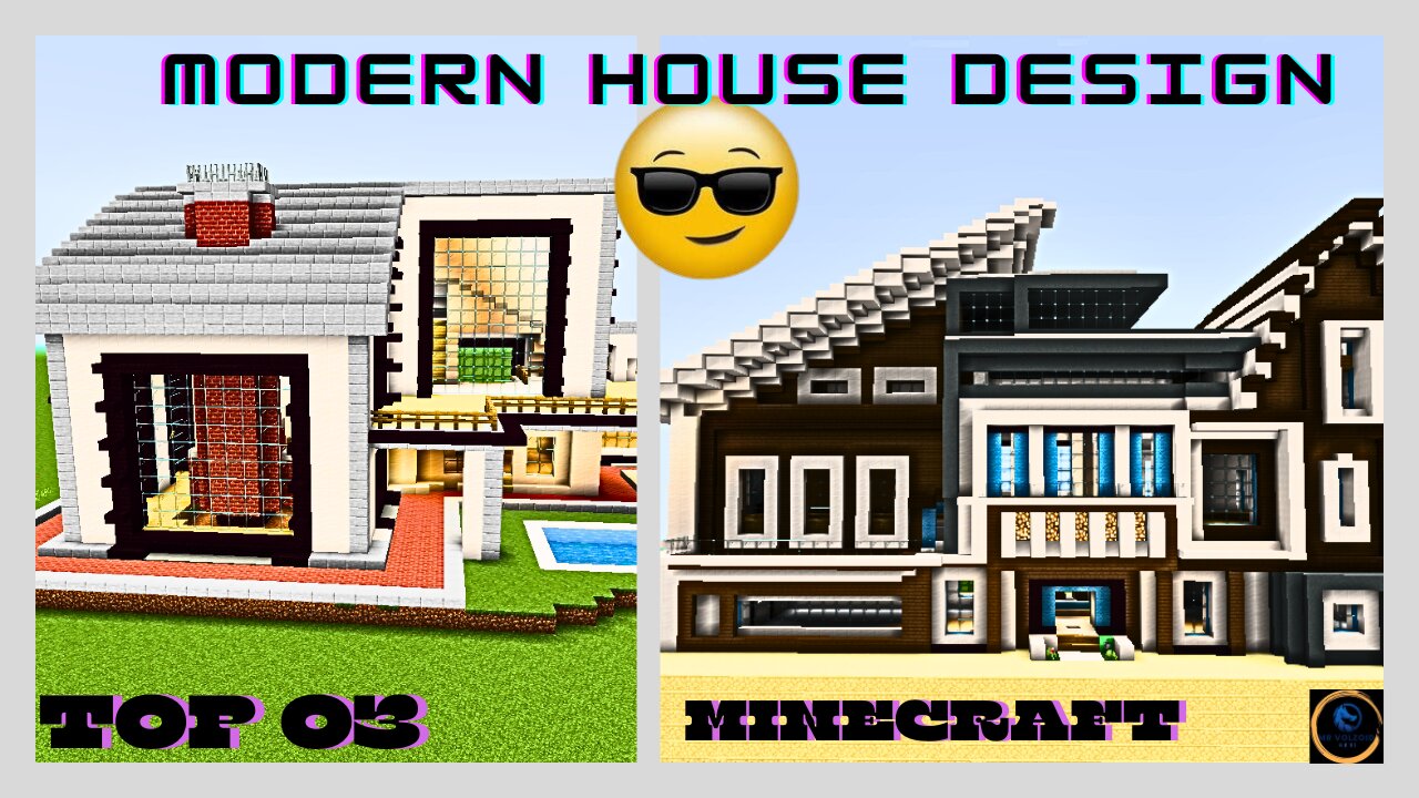 Top 03 modern house in Minecraft, survival world luxury house in minecraft #minecraft #gaming