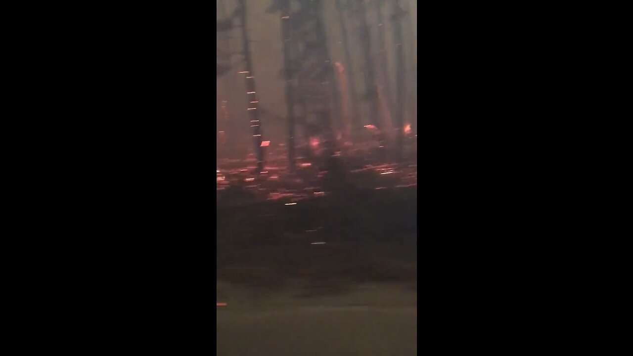 Canada BC fires blaze devastation views from the motorway still burning into ashes?