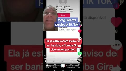 Conta da Morg vidente e banida do tik Tok