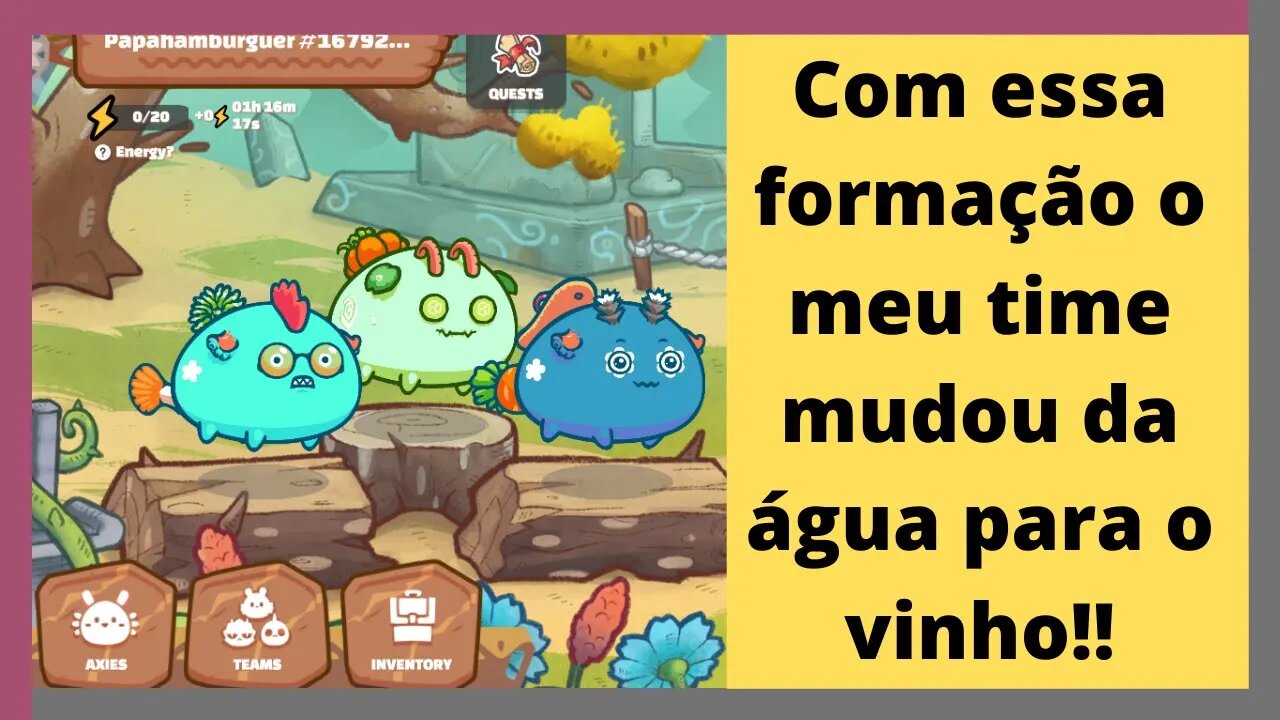 AXIE Infinity - Eu troquei 1 Axie do meu time e o resultado do PVP ficou insano.