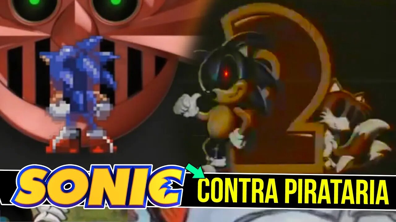 Telas Assustadoras do Sonic 2 e Sonic 3 contra Pirataria #shorts