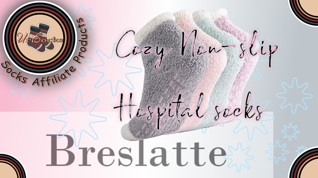 Breslatte Non-Slip Hospital Socks with Grips for Women 🧦💖 | Cozy & Warm Feet Protection