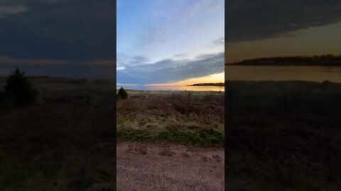 Beautiful Cave Cove PEI at sunset