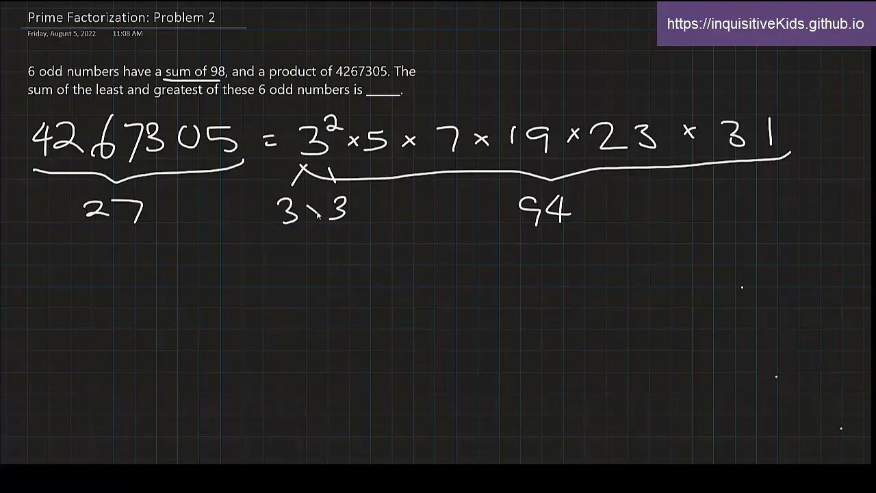 6th Grade Prime Factorization: Problem 2