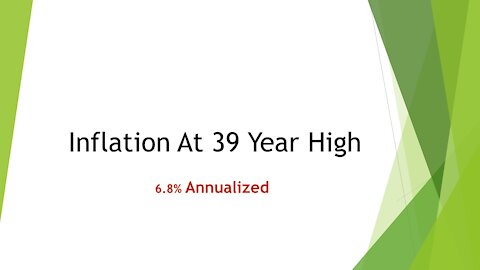 Inflation At 6.8 Percent Annualized