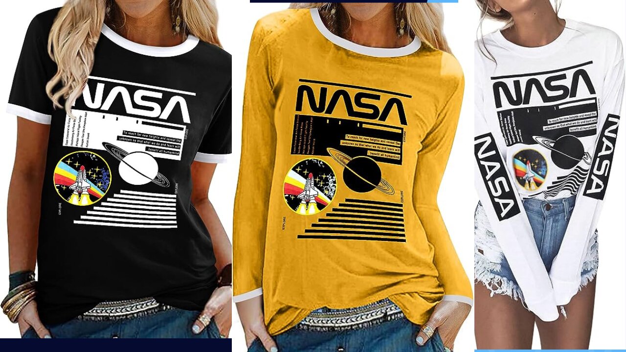 Ezcosplay Crew Neck Long Sleeve Letter Printed Shirt Graphic Tee Tops for Women