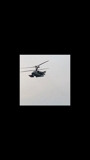 Cooperation of Ka-52 "Alligator" and Mi-28N "Night Hunter" attack helicopters somewhere on the front in Donbas