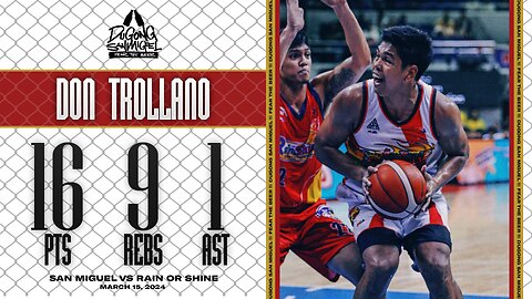 Don Trollano Highlights [San Miguel vs Rain or Shine | Mar. 15, 2024]