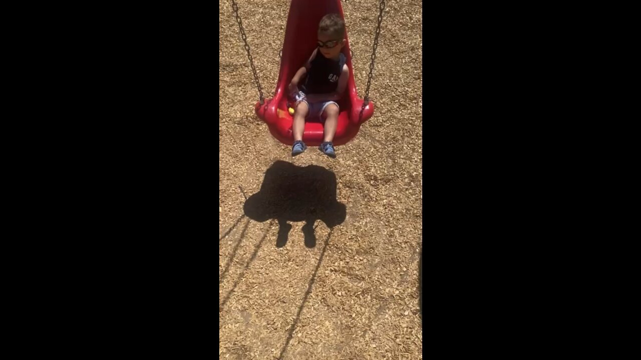 Our Boy being too cool for this swing LoL