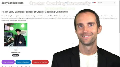 Creator Coaching Community Launch at https://jerrybanfield.com/