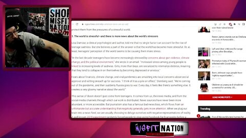 Leftwing Woke Propaganda is Causing Teen Suicides to Skyrocket | Misfit Nation LIVE!!!