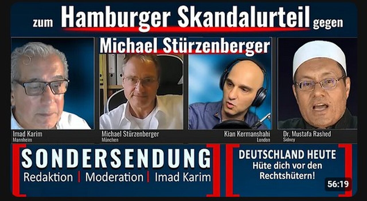 Hamburger Skandalurteil 2022 Talk mit Michael Stürzenberger, Kian Kermanshahi & Imam M. Rashed