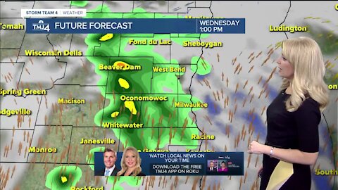 Wednesday is cloudy with chance for thundershowers