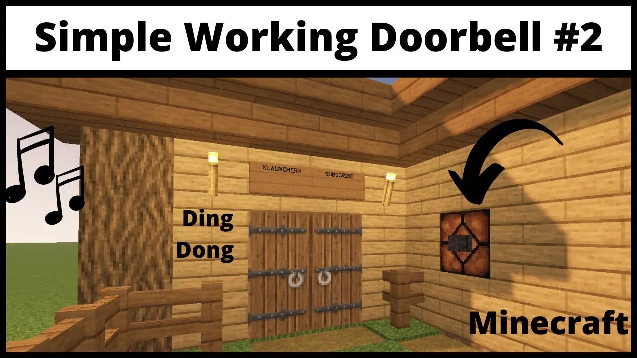 Minecraft || New Simple Working doorbell || how to make working doorbell in minecraft #2