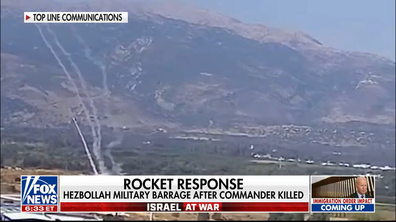 More Than 100 Hezbollah Rockets Rain Down On Northern Israel In Response To Eliminating Commander